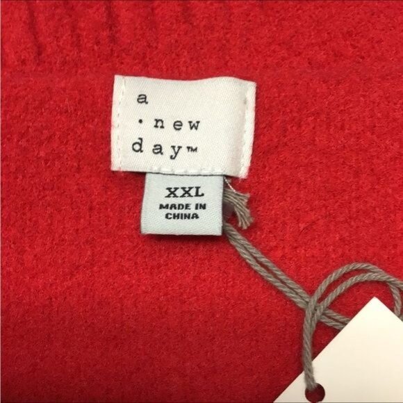 A New Day Women’s Sleeveless V Neck Cropped Knit Top, Red, size XXL - Picture 4 of 7